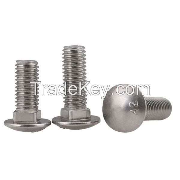 SS304 A2-70 ANSI/ASME B18.5 Round Head Square Neck Bolts