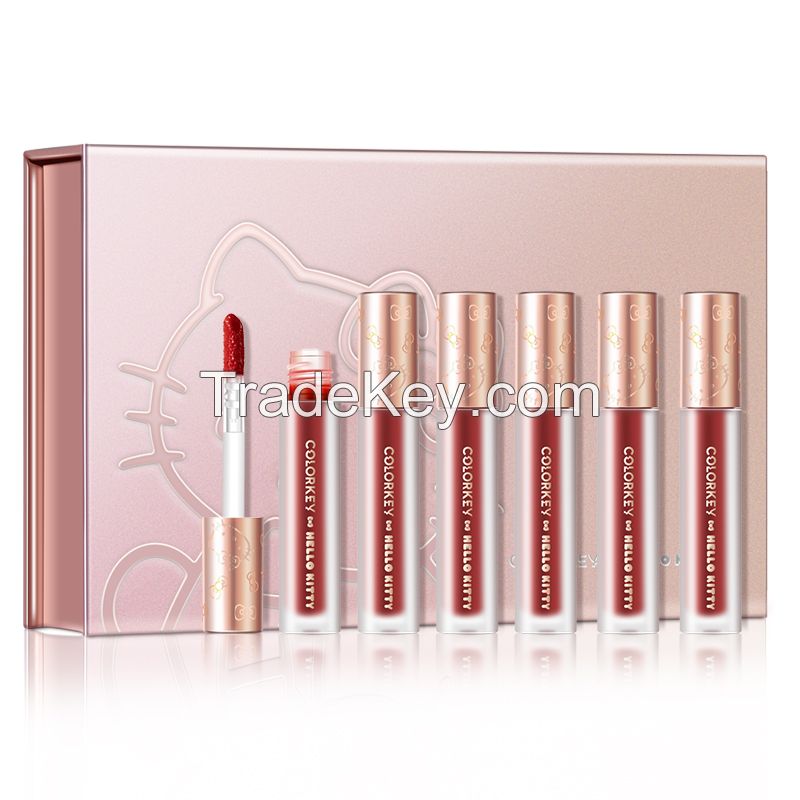 Colorkey Mini Gift Box 6 Pieces With Mirror Water Gloss Lip Glaze