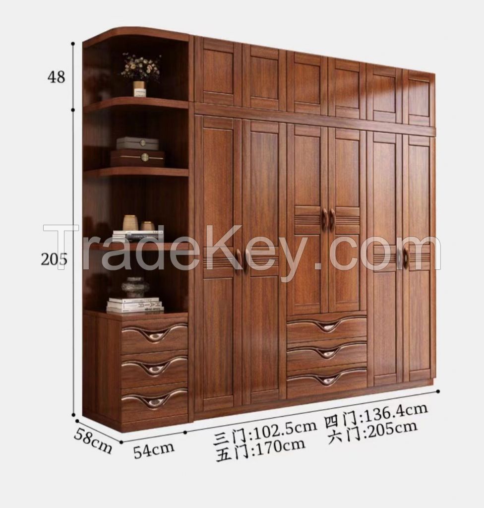 New Chinese style solid wood wardrobe