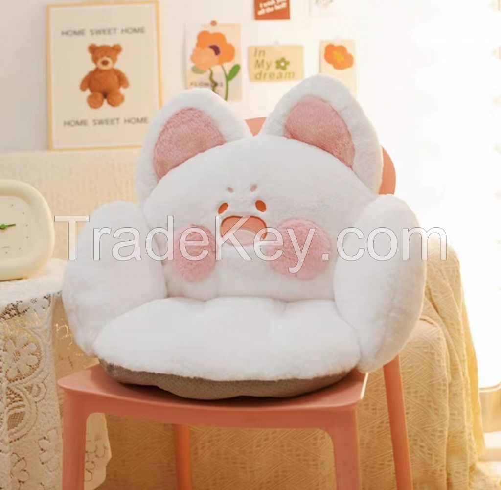 Dudu cat Bedroom chair cushion with Back one office sedentary dormitory thickened in winter