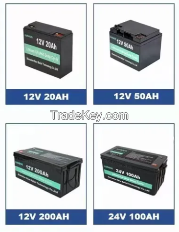 OEM Lifepo4 battery 12v 24v 36v 48v solar battery 100ah 200ah auto rechargeable Lithium ion Lifepo4 batteries