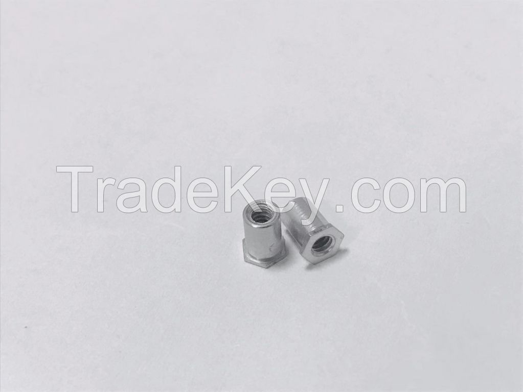 inch thread, metric thread, galvanized through-hole press-riveted nut column hexagonal press plate stud