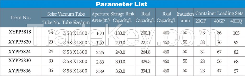 Pre Heat Pressure Solar Water Heater