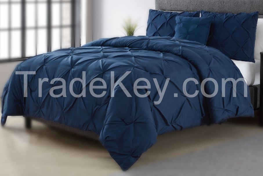 Hot sale pintuck comforter set