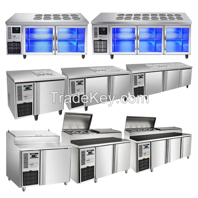 Kitchen counter refrigerator air-cooled frost-free energy-saving