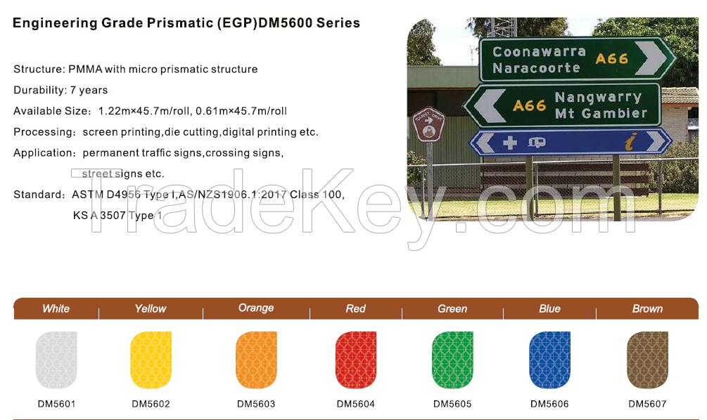 EGP Engineering grade reflective sheeting RA1