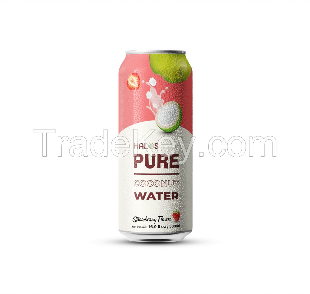 pure coconut water in can 500ml Brand Halos