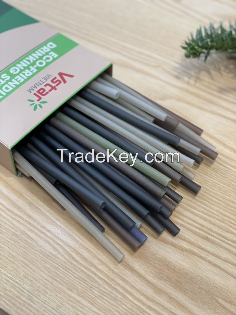 Biodegradable tableware (grass straws, rice flour straws, reed straws, wooden cutlery)