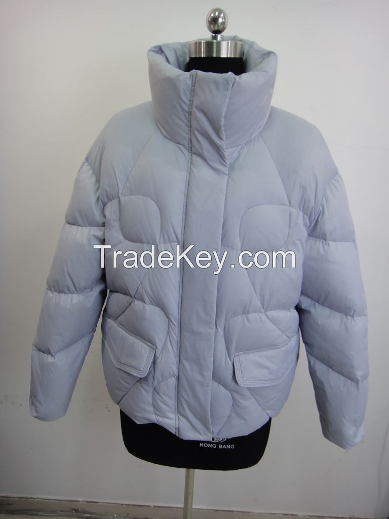 ladies fake down padded winter women jacket