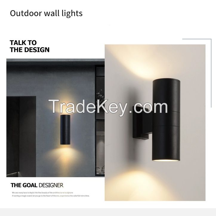 Waterproof Wall Light up down spotlight Modern Garden led Outdoor wall lamp for Garden Door Gate Corridor Fence Post