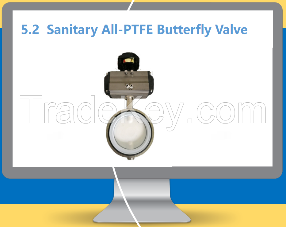 Sanitary PTFE Sealing Butterfly Valve