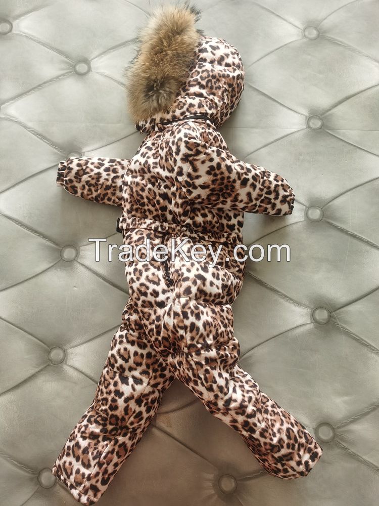 children snowsuit with faux fur