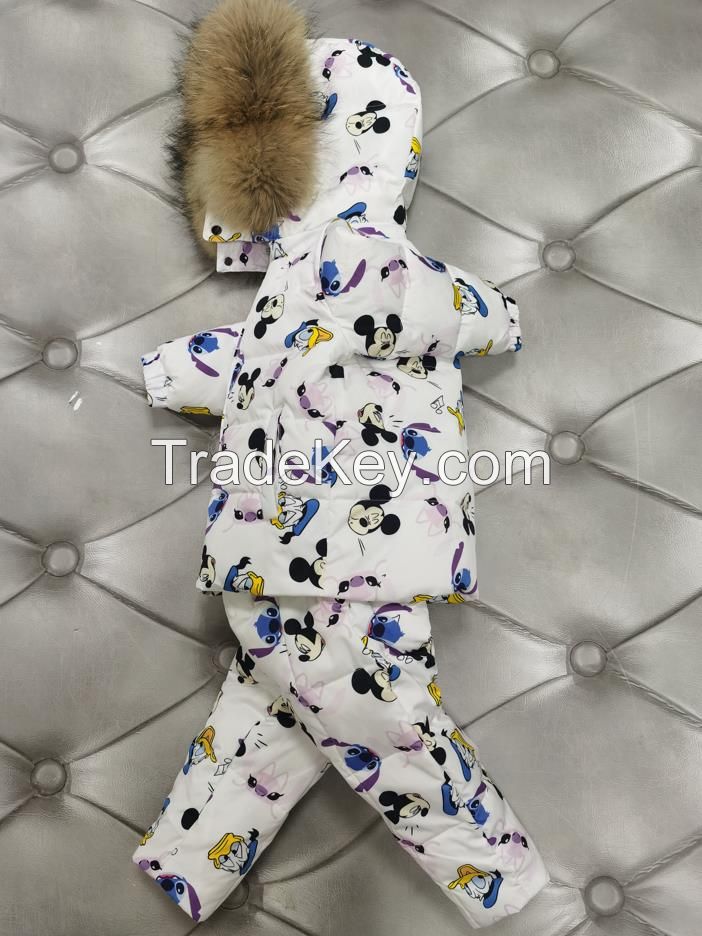 children snowsuit with faux fur