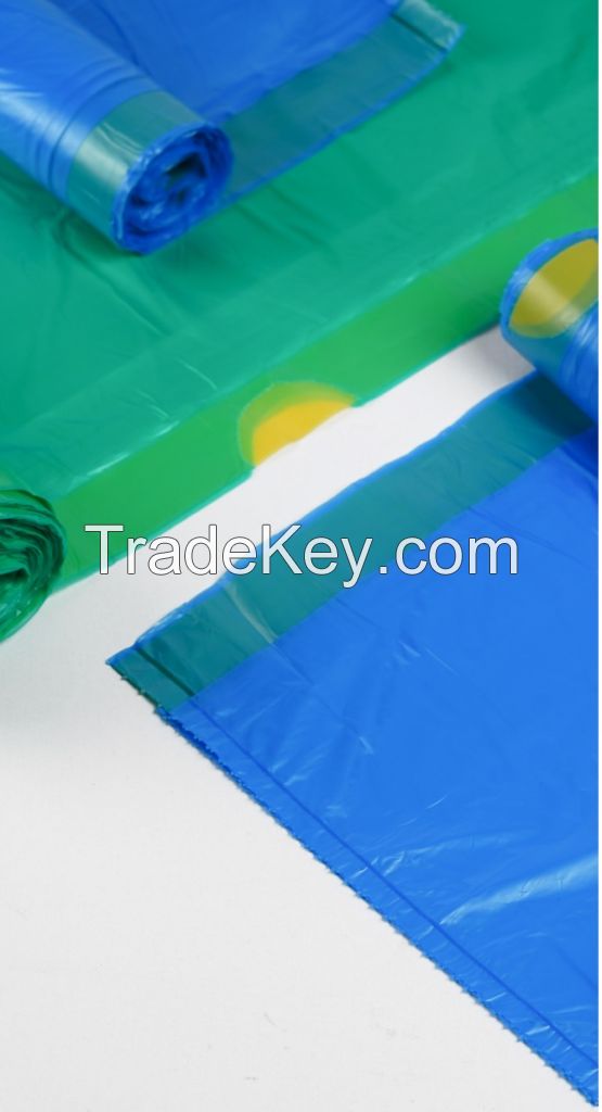 Overlap Interleave Draw Tape Drawstring Garbage Bag Trash Bag 