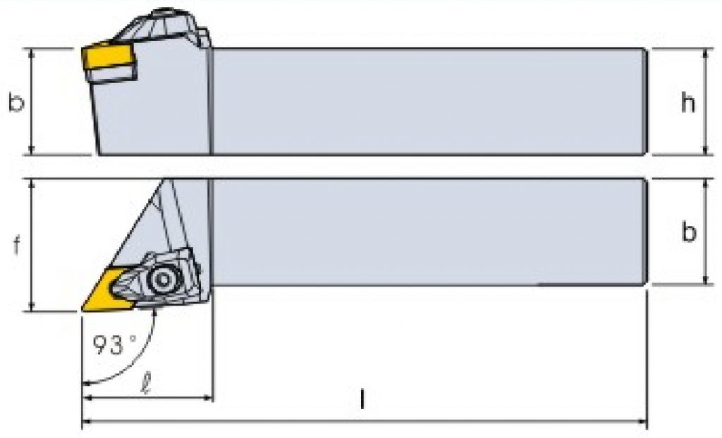 Turning tool holder ADJNR/L