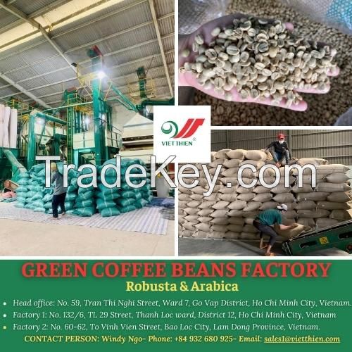 Honey robusta green coffee beans