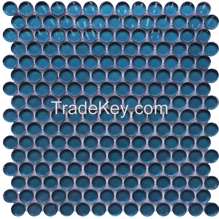 Circle Round Cold Spray Glass Tile