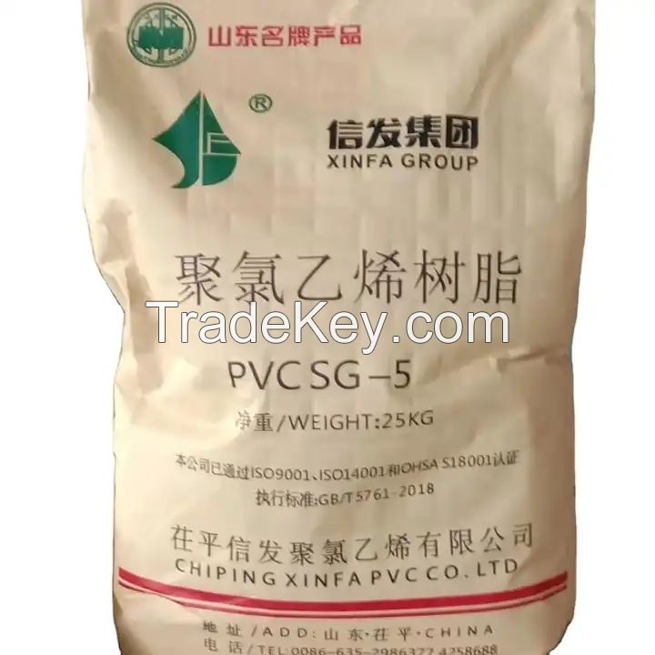 Xinfa Brand Polyvinyl Chloride PVC Resin Sg5 K67 Value