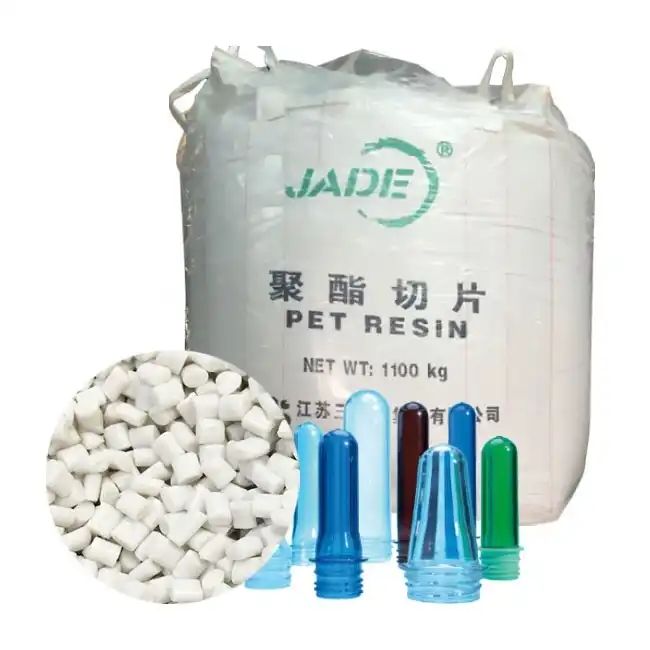 Factory Price Jade Pet Resin CZ 302 318 328 328A 333 Oil Water Bottle Grade Polyethylene Terephthalate Pet Resin Chips