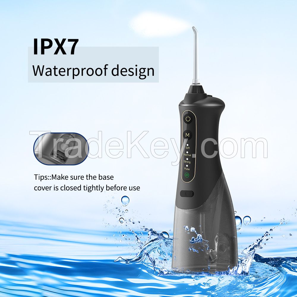 Oral Irrigator IPX7 Waterproof Electric Teeth Cleaning Device Home Travel Dental Floss Rechargeable Cordless Water Flosser