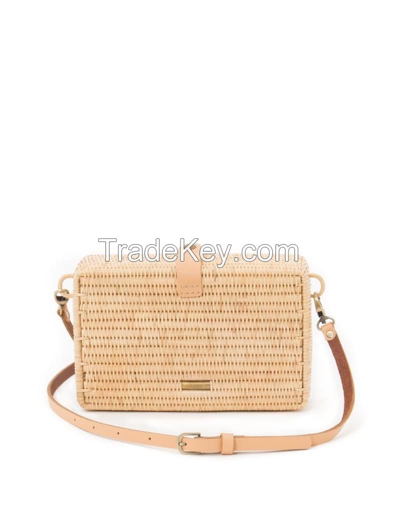 VietNam HandWoven Natural Rattan Handbag for Women Wholesale from King Craft Viet Supplier