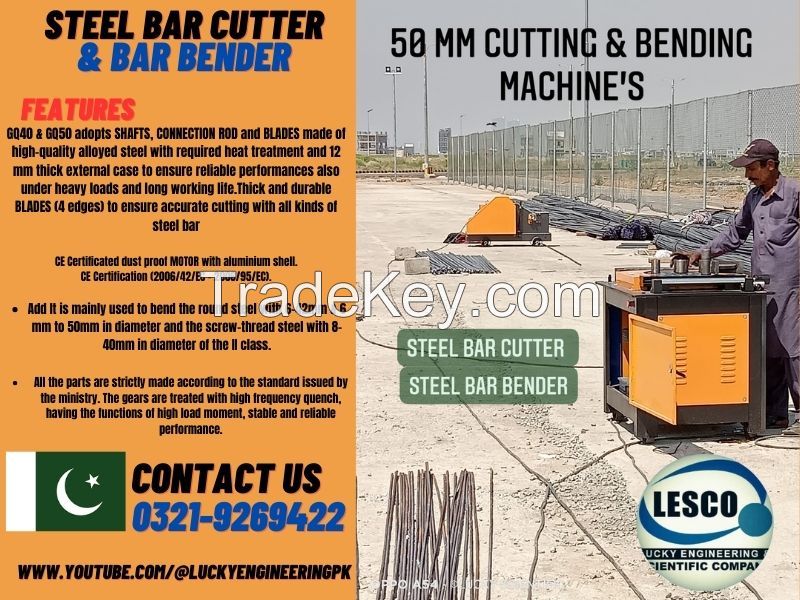 Steel Bar Cutting & Bar Bending Machine 