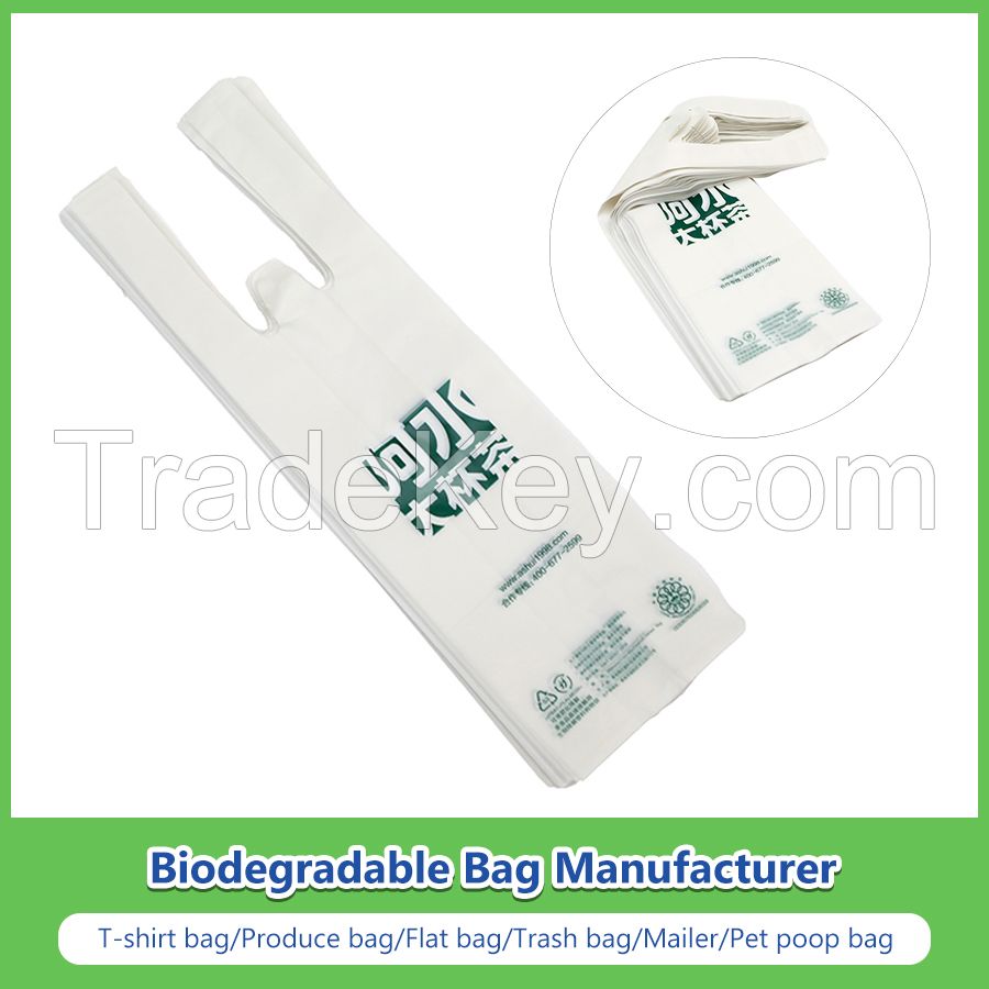 Cornstarch Home Compost Eco Friendly Compostable Biodegradable Packing Bags with Customized Logo Printed Wholesale