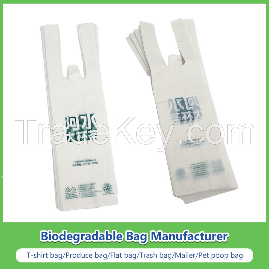 Cornstarch Home Compost Eco Friendly Compostable Biodegradable Packing Bags with Customized Logo Printed Wholesale