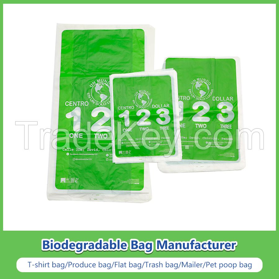 China 100% Biodegradable Bags Compostable Flat Bags, Vegetable Bags, Food Bags, Storage Bags Manufacturer