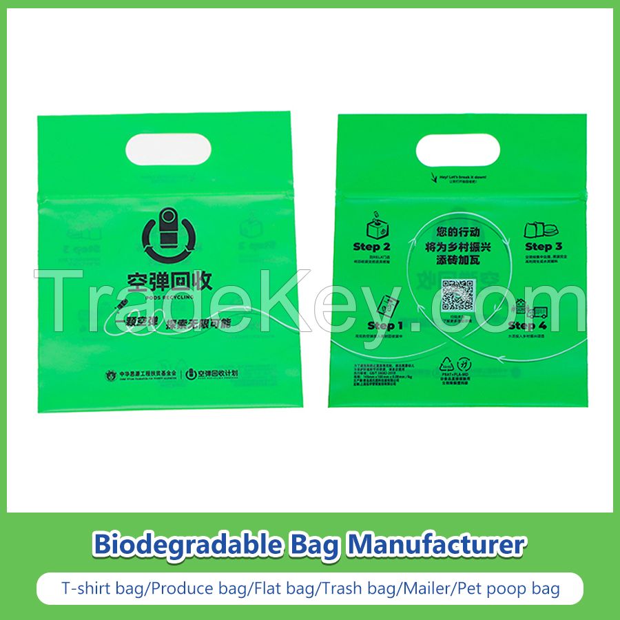 Pbat+Corn Starch Made Biodegradable and Compostable Clothes Bags,Garment Bags Shopping Packaging Bags Manufacturer with Brc, BSCI,CE, Grs,Bpi,FDA,Seeding,Ok COM