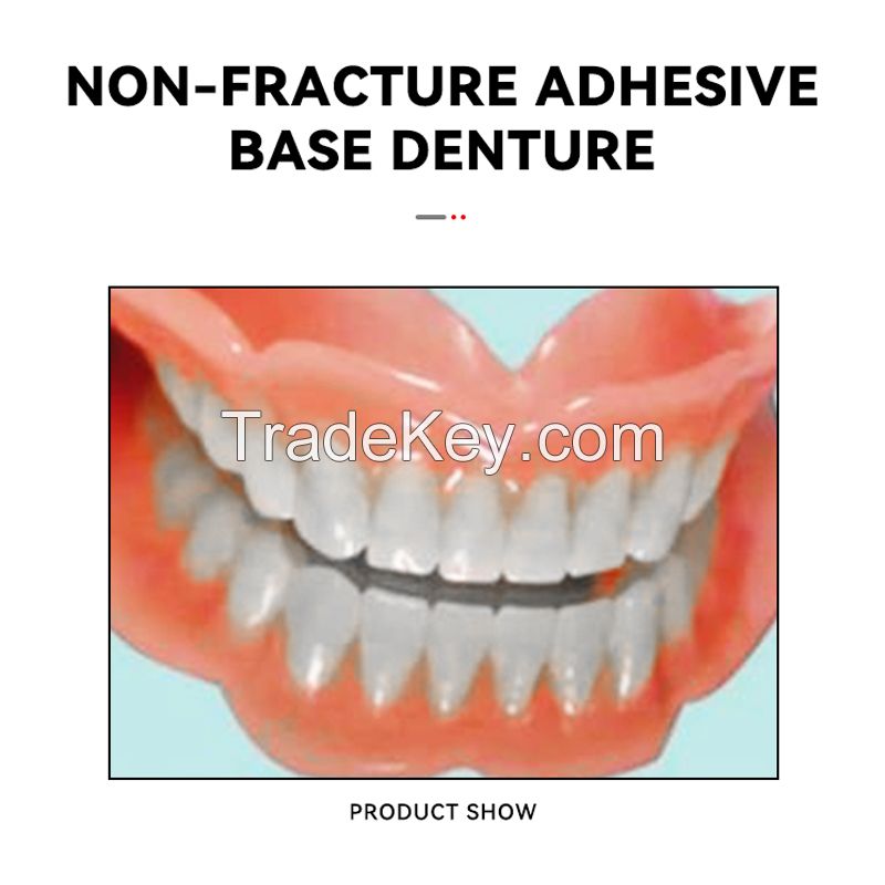 Non-fracture adhesive base denture