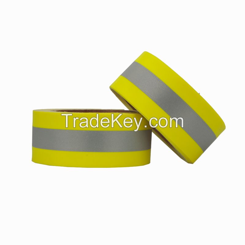 Fluorescent Yellow/Orange Cotton/Aramid Flame Retardant Warning Tape