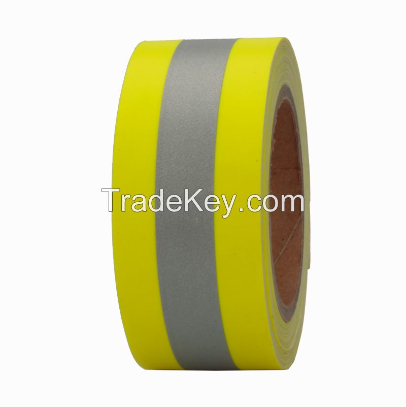 Fluorescent Yellow/Orange Cotton/Aramid Flame Retardant Warning Tape