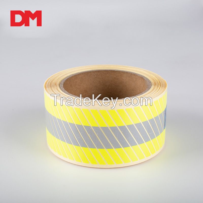 Fluo-Yellow/Orange Segmented Flame Retardant Warning Tape