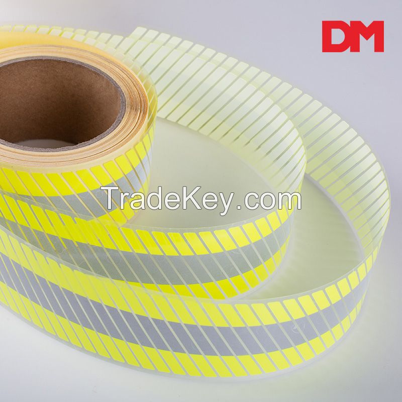 Fluo-Yellow/Orange Segmented Flame Retardant Warning Tape