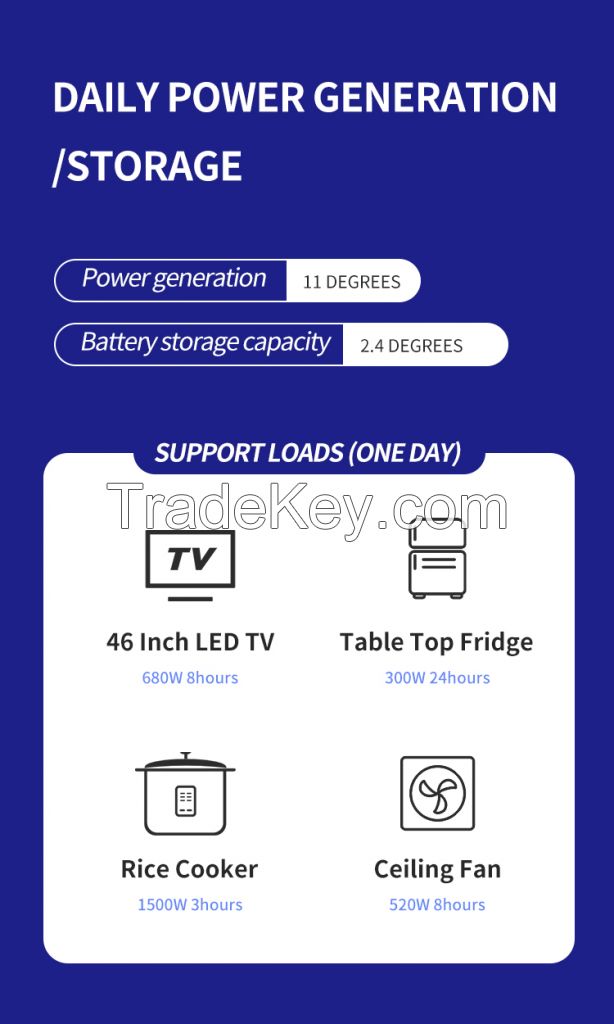 3kw Solar Power Systems with LIFEPO4 Battery