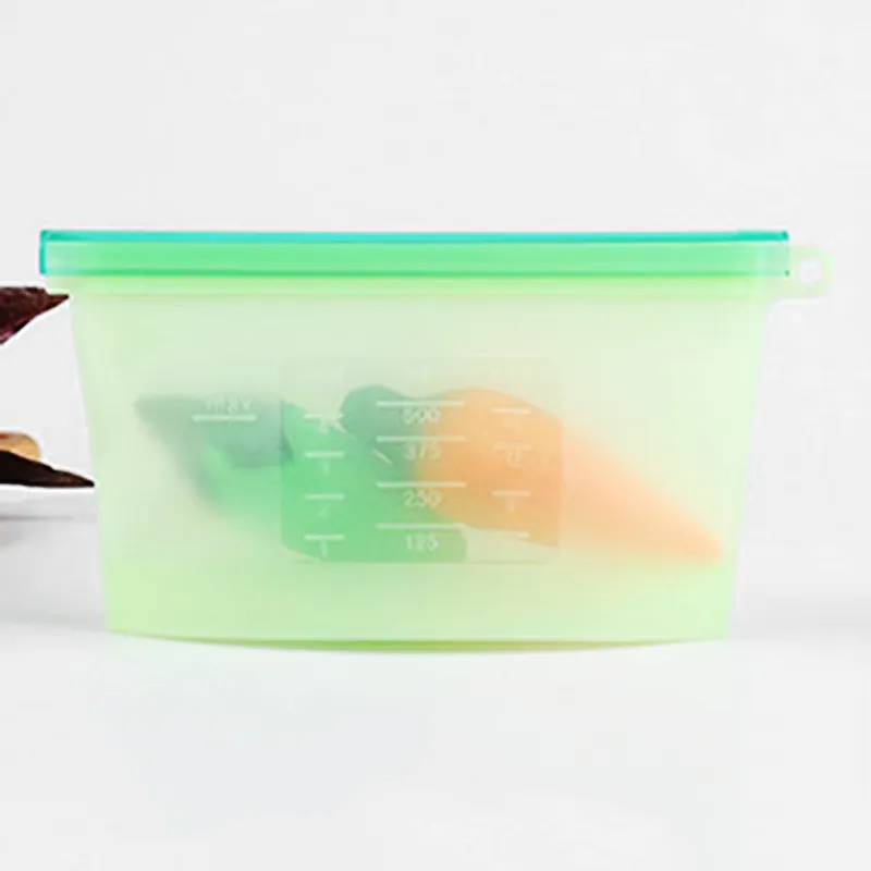Wholesale Fridge Food Bag Reusable Silicone Food Storage Bag Food keed fresh bags