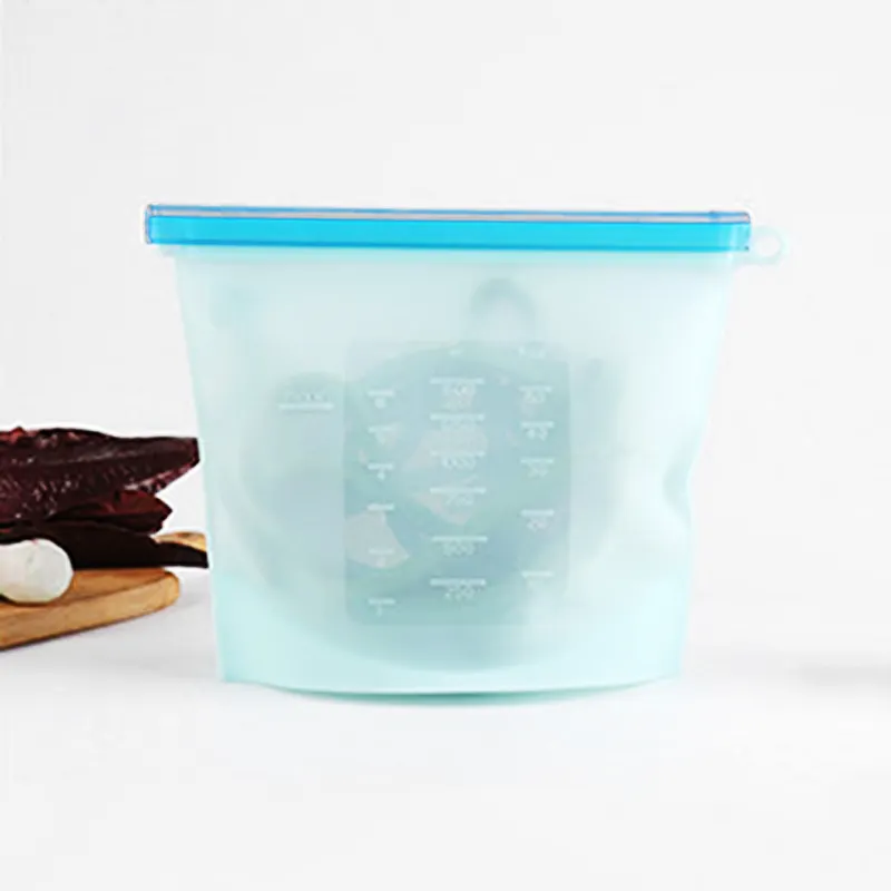 Wholesale Fridge Food Bag Reusable Silicone Food Storage Bag Food keed fresh bags