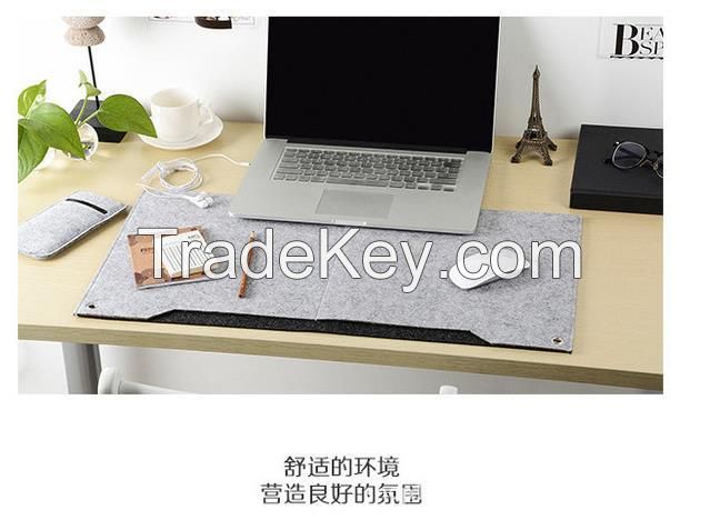 Custom Logo Large Extended Non-slip Writing Mat Felt Mouse Pad for Office