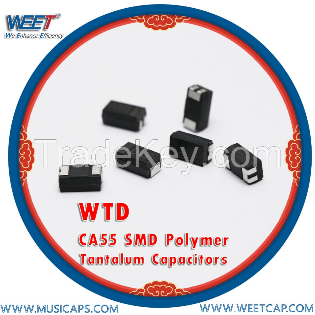 WEET WTD CA55 SMD Conductive Solid Polymer Tantalum Capacitors