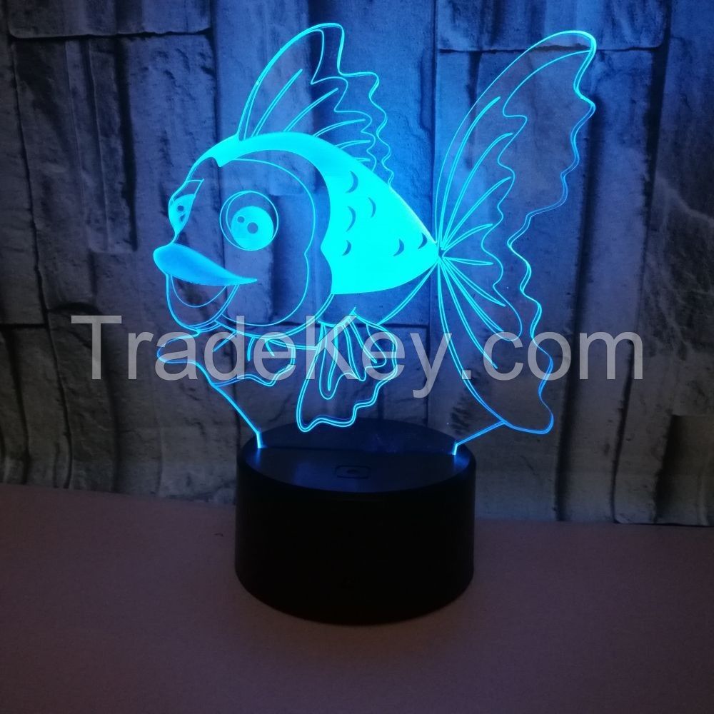 LED Night Light for Kids 3D Illusion Night Lamp 16 Colors Changing with Remote Control Room Decor Gifts for Children