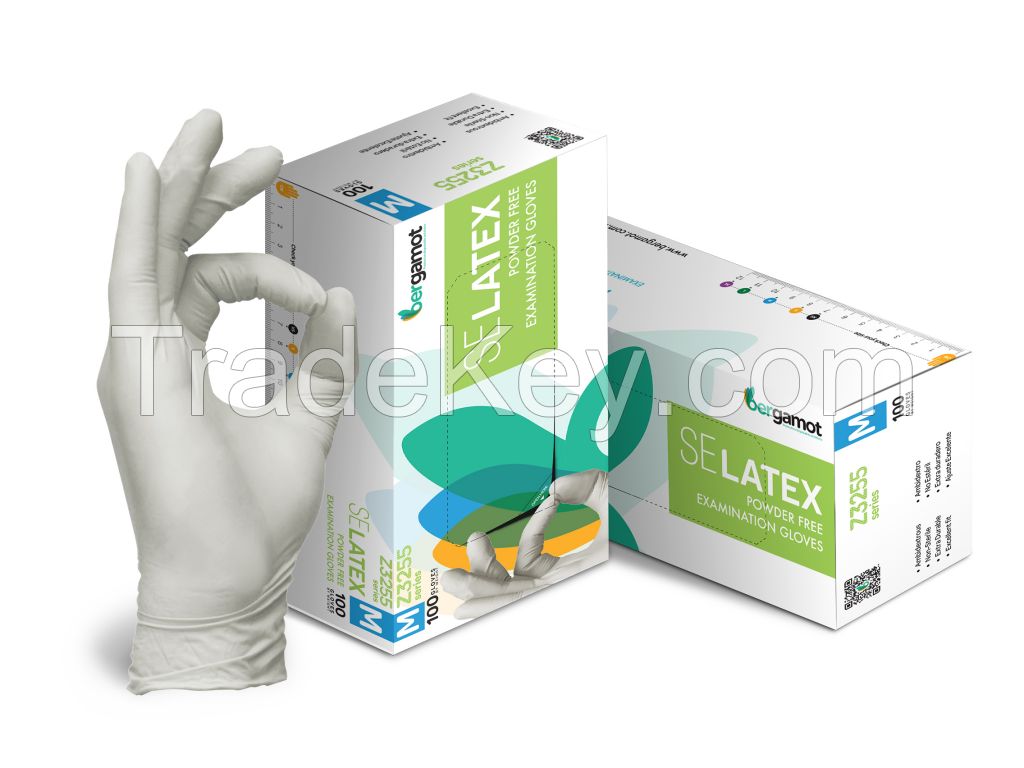 Latex Powder Free Examination Gloves