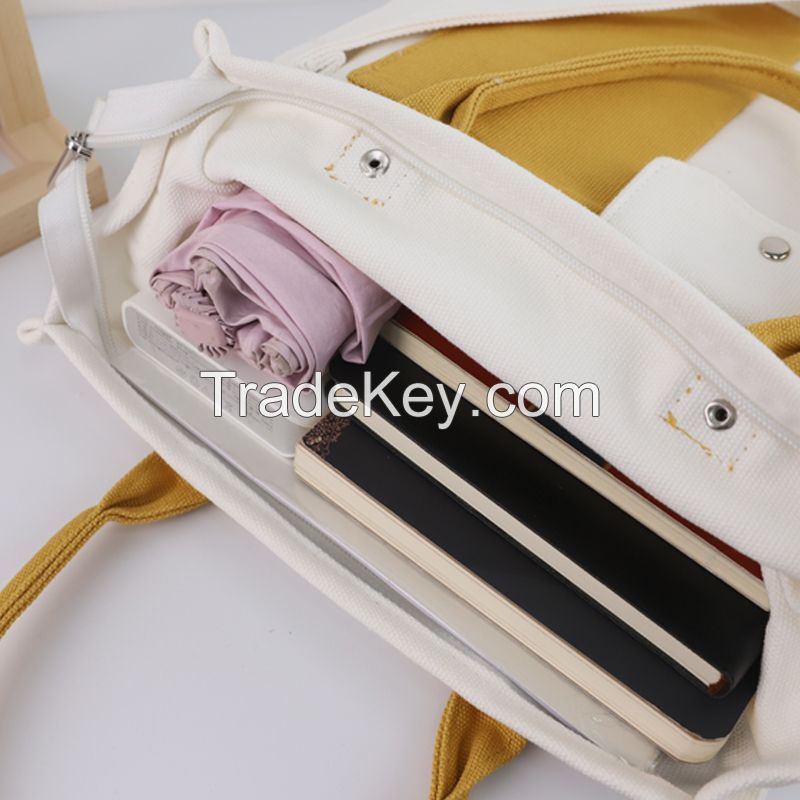 Factory wholesale reusable cotton canvas cross body adjustable customized canvas bag