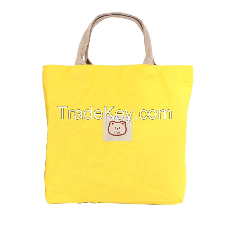 Factory custom reusable 12 oz canvas cotton shopping gift Co-Branding bag