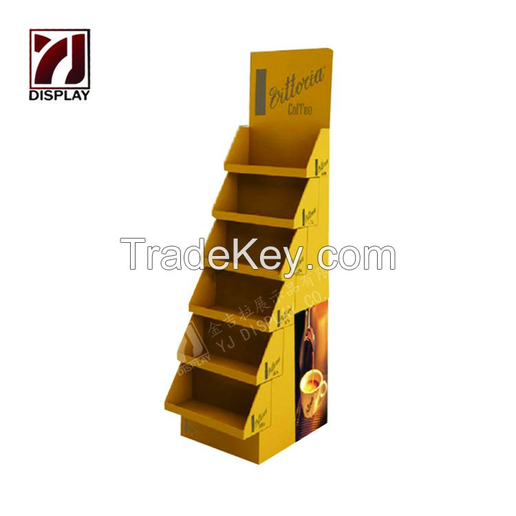 Best Quality cardboard floor cosmetic display stand wholesale rack floor display stand