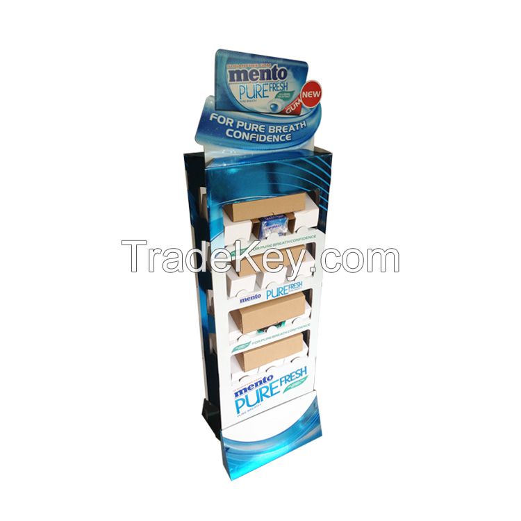 Quality goods good cardboard counter display stand for bracelet glossy varnish retail factory beauty products stands