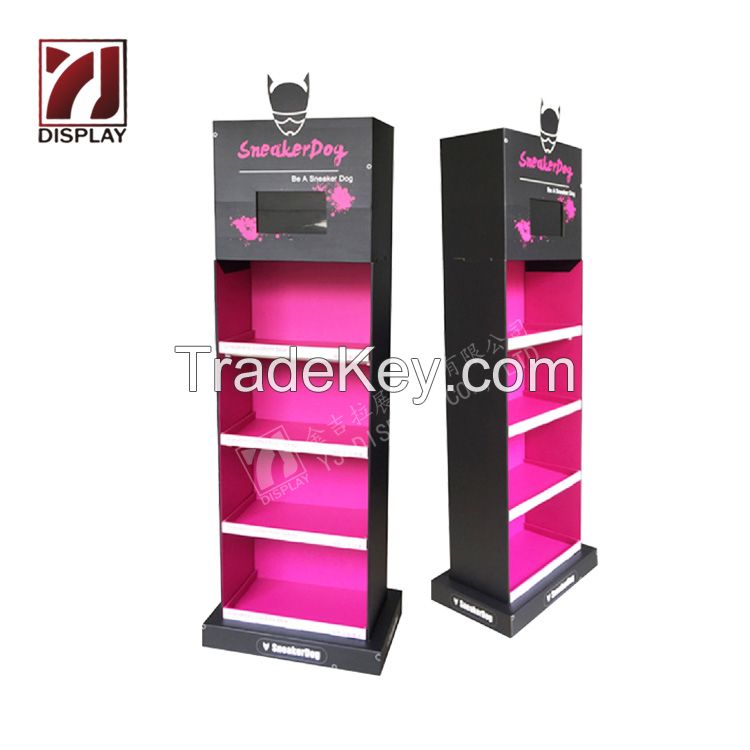 Custom Retail Store POS Cardboard Food Display Stand Rack Carton Paper Cardboard FSDU Dog Snack Display Unit