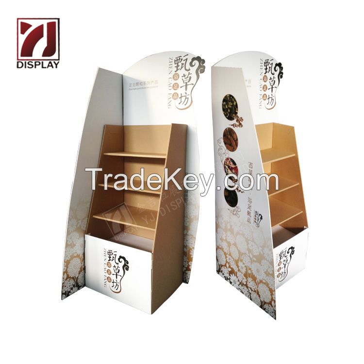 Quality goods good cardboard counter display stand for bracelet glossy varnish retail factory beauty products stands