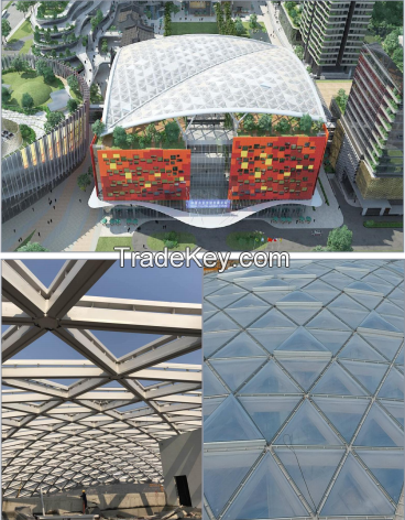 ETFE cushion roof tensile membrane