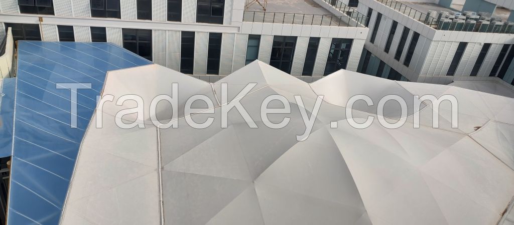 Ptfe Pvdf Umbrella Shape Roof Cover Tensile Membrane